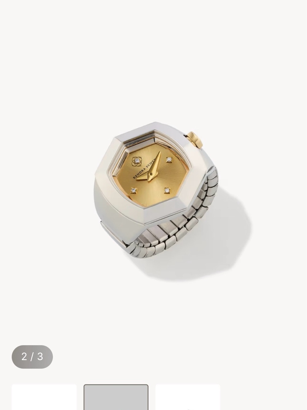 Kendra Scott Two-Tone Hexagon Face Watch in Gold and Silver